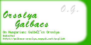 orsolya galbacs business card